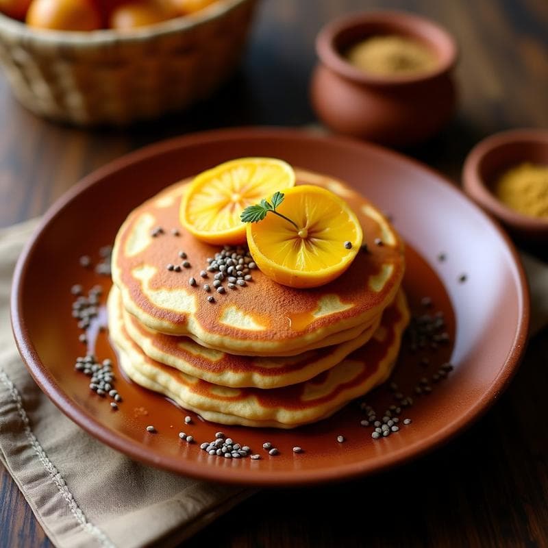 Pancakes de Harina de Teff y Plátano Macho: Desayuno Etíope Sin Gluten y Alta en Fibra