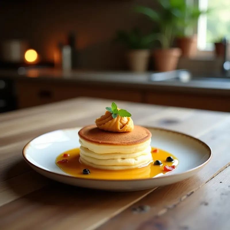 Pancakes Japoneses Soufflé con Sirope de Arce: Desayuno Esponjoso y Sin Gluten