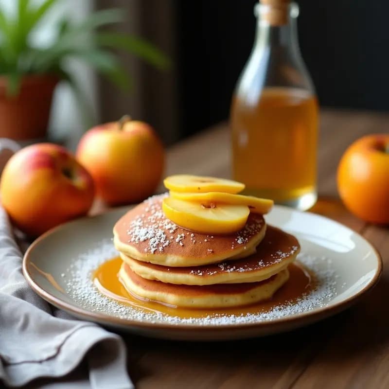 Pancakes Holandeses de Manzana y Canela con Caramelo de Sidra: Desayuno Reconfortante
