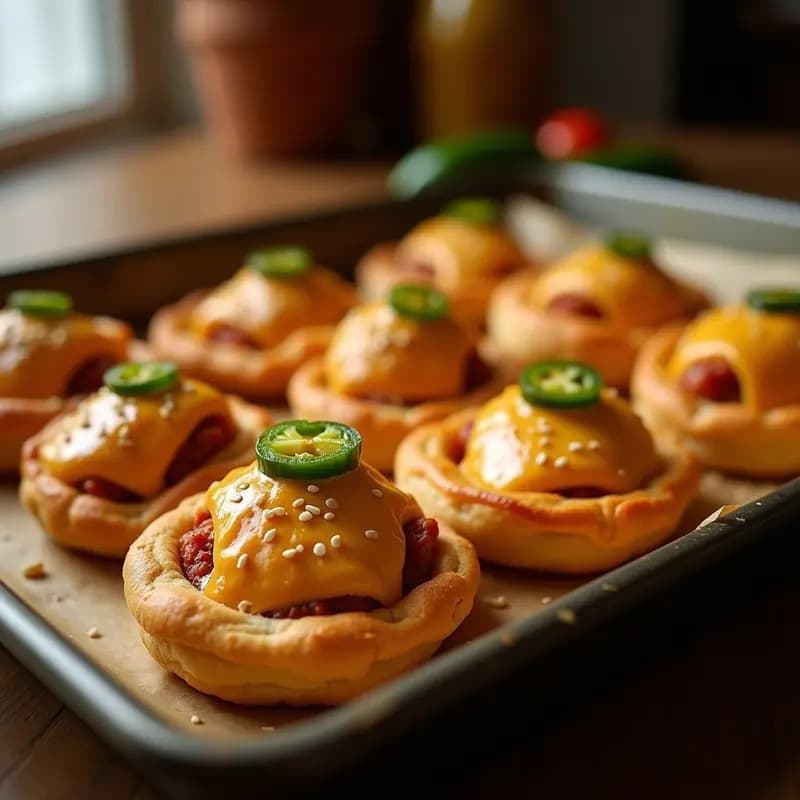 Panchos de Chorizo con Queso y Jalapeños en Hoja de Masa: Snack Crujiente para Fiestas