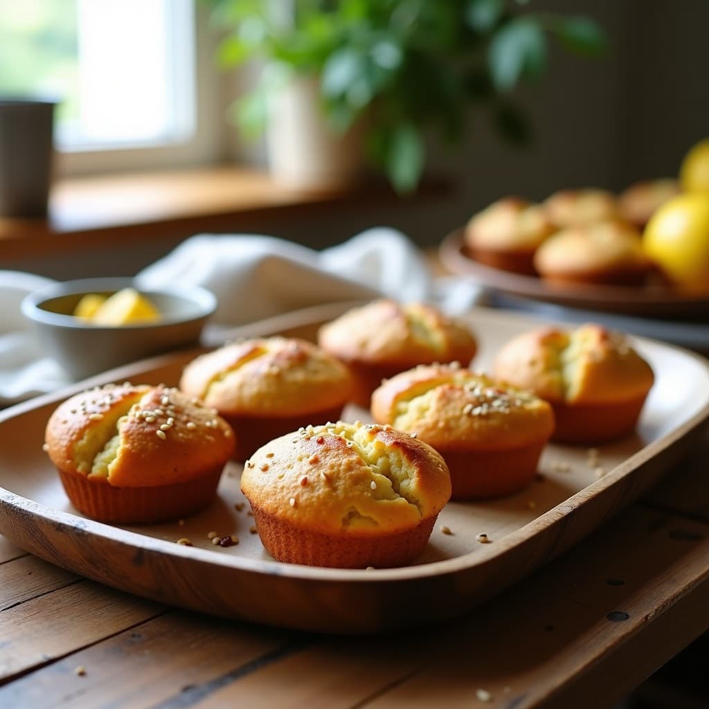 Panecillos de Harina de Garbanzo con Semillas de Amapola: Desayuno Sin Gluten y Vegetariano