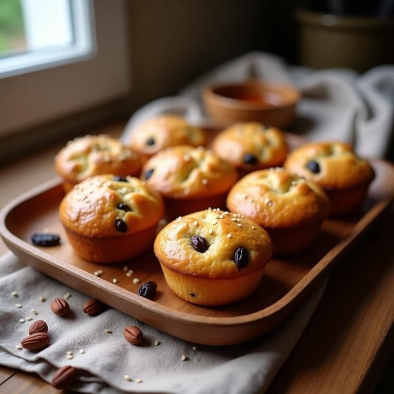 Panecillos de Harina de Castaña y Pasas: Desayuno Sin Gluten y Sin Lactosa en Thermomix