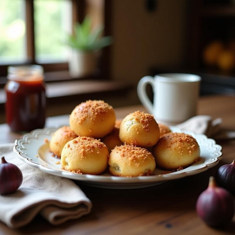 Panecillos de Harina de Coco Rellenos de Mermelada de Higo: Merienda Sin Azúcar