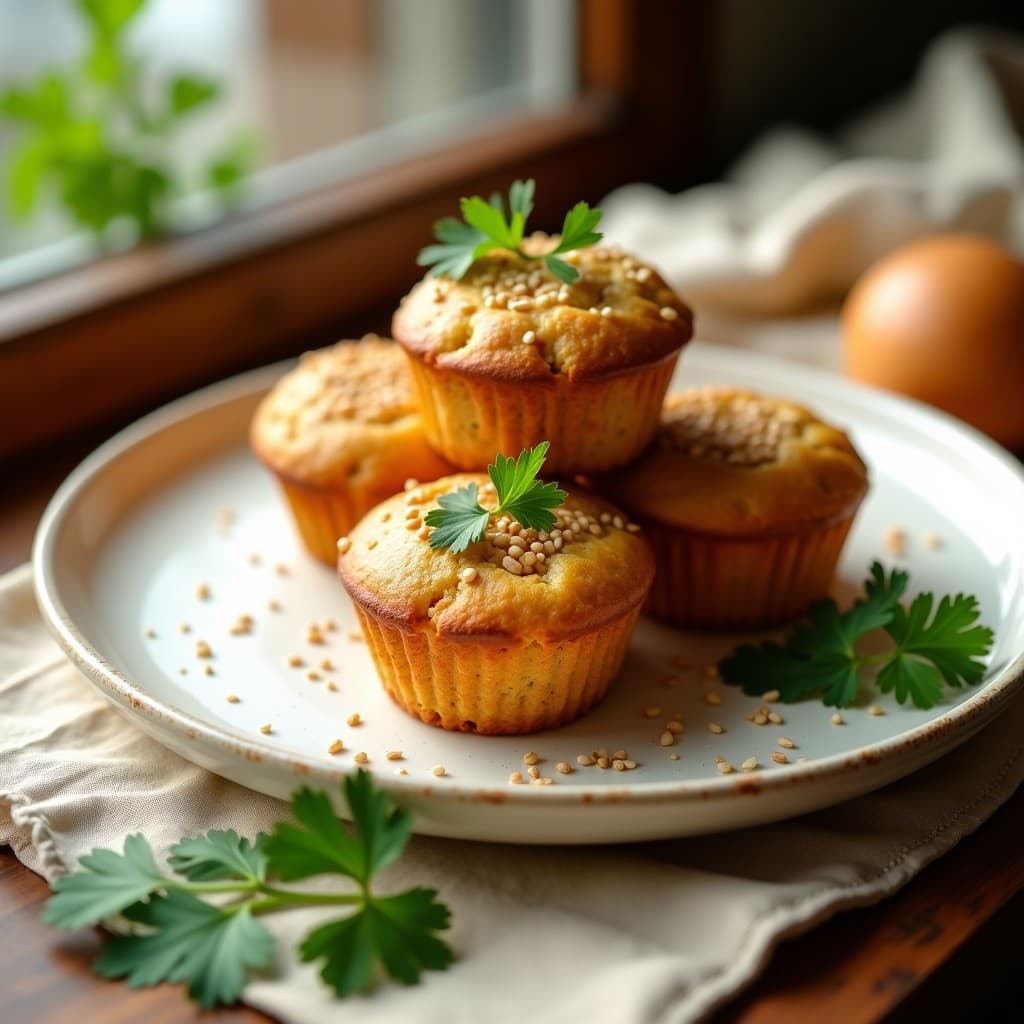 Panecillos de Harina de Garbanzo y Semillas de Lino: Desayuno Vegano Sin Horno