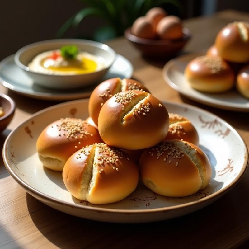 Panecillos de Hurut con Semillas de Sésamo: Receta Árabe Sin Gluten para Acompañar