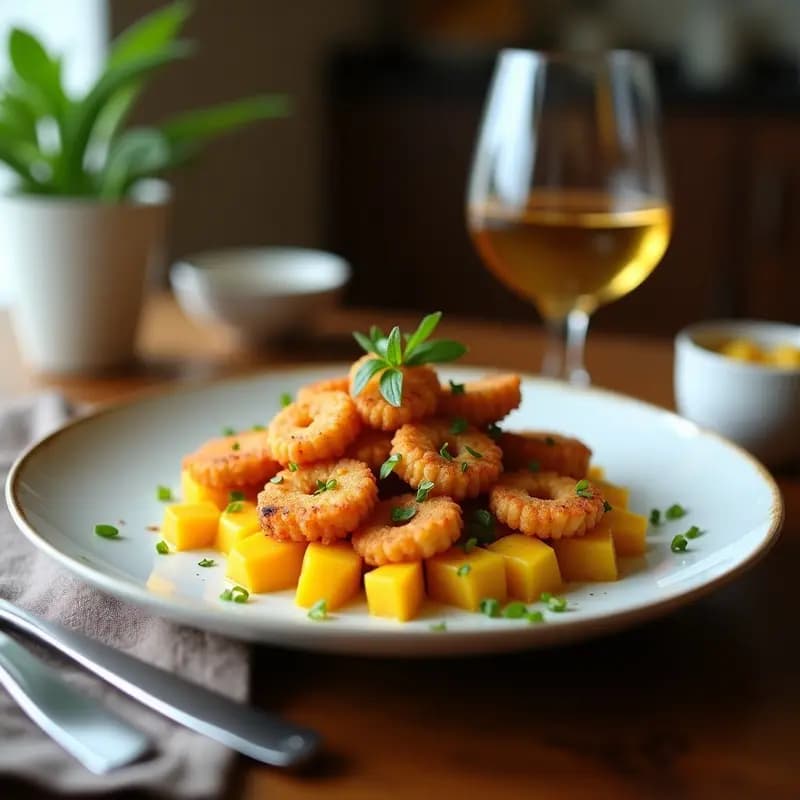 Panko de Camarones con Salsa de Mango y Chile: Receta Japonesa Crujiente en Airfryer