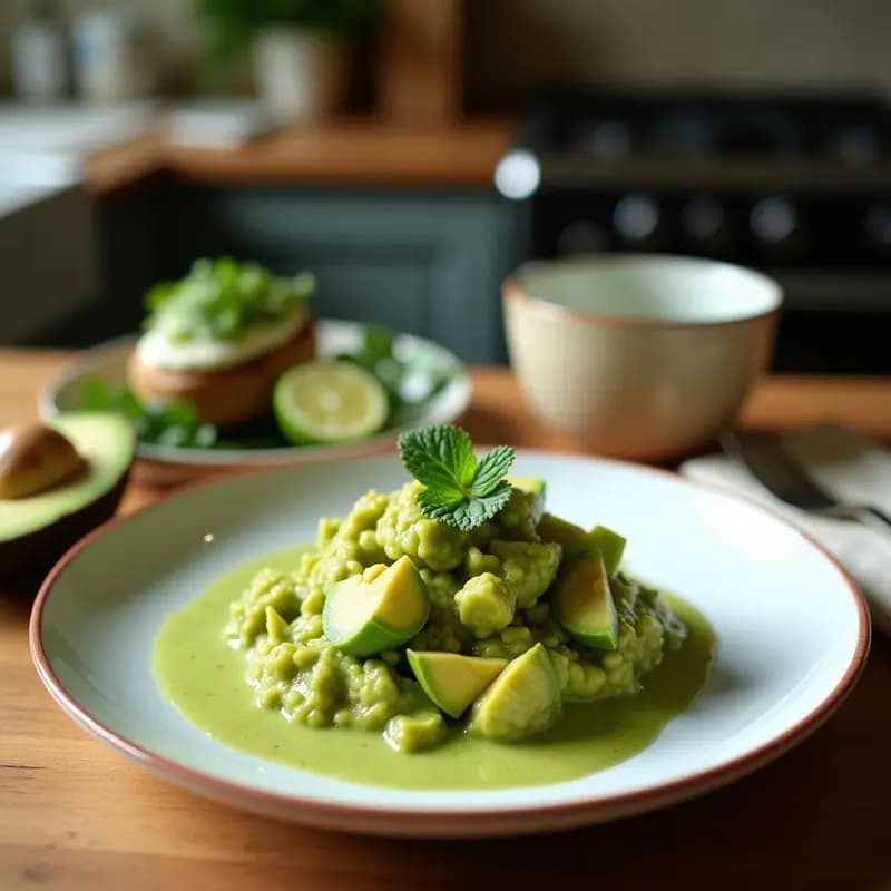 Panna Cotta de Aguacate y Lima: Postre Italiano Keto con Salsa de Frambuesas