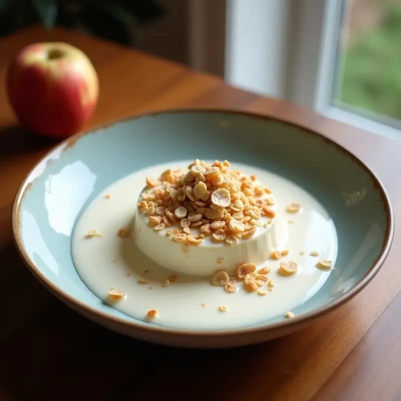 Panna Cotta de Avena y Canela con Compota de Manzana: Postre Sin Lactosa en Thermomix