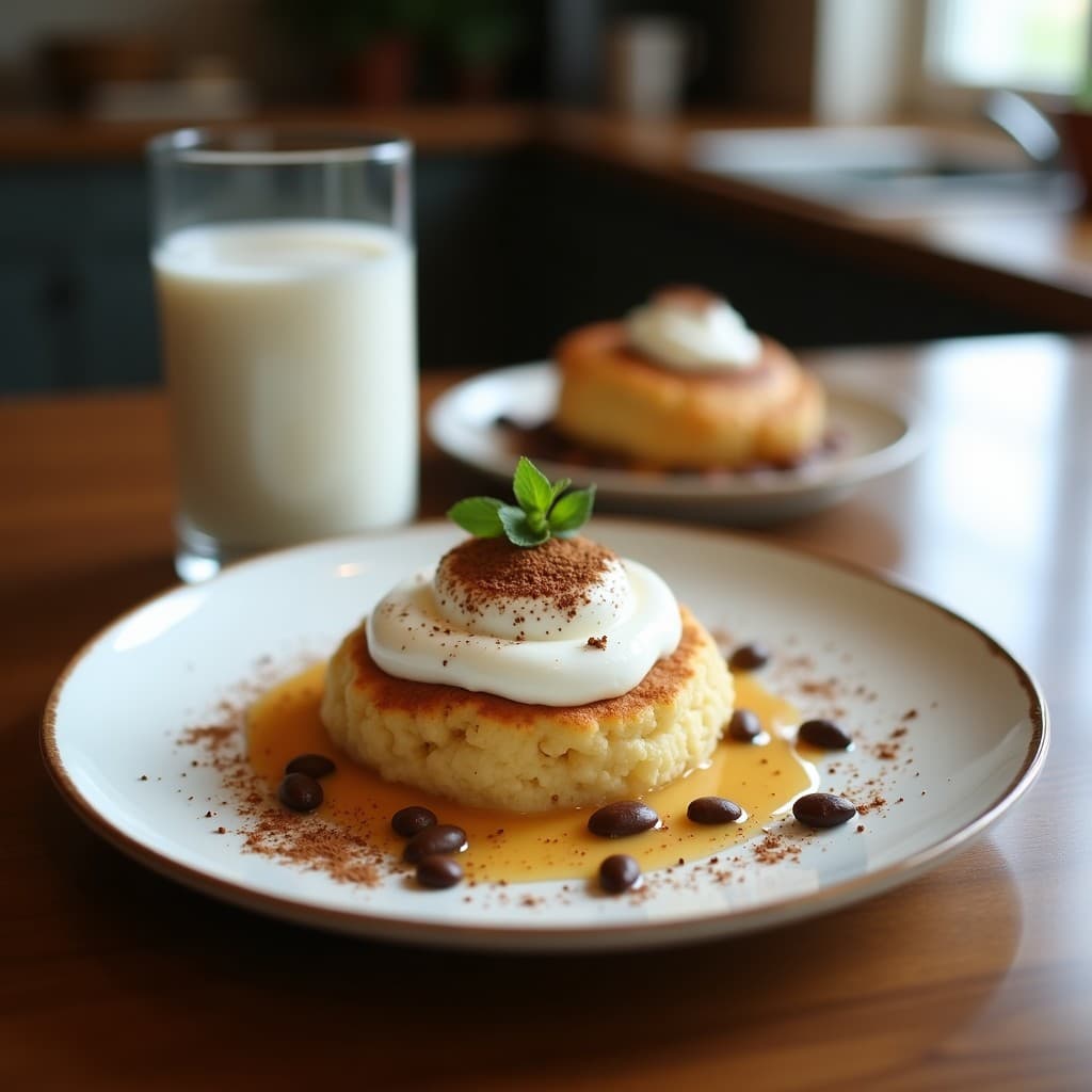 Panna Cotta de Café con Gelatina de Algodón: Postre Italiano Vegano Sin Lactosa