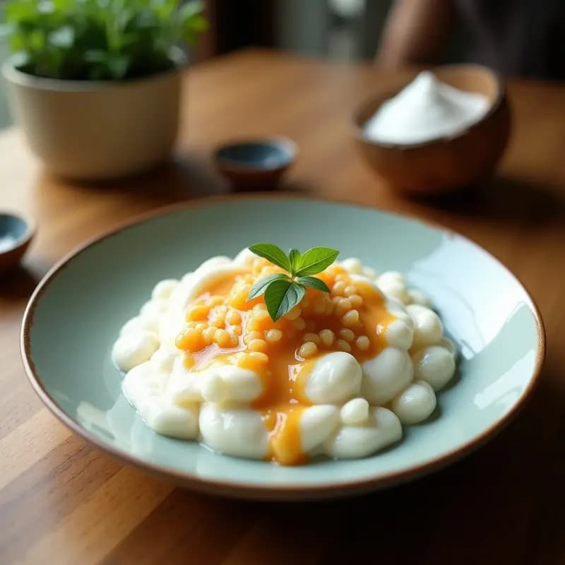 Panna Cotta de Coco y Curry: Postre Indio Dulce y Especiado Sin Lácteos
