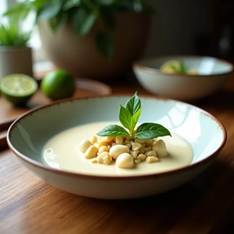 Panna Cotta de Coco y Limón Kaffir: Postre Tailandés-Italiano Sin Gelatina y Sin Azúcar