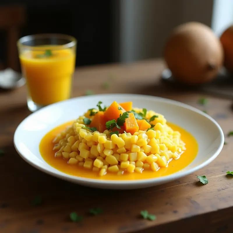 Panna Cotta de Cúrcuma y Jengibre con Salsa de Maracuyá: Postre Italiano Vegano