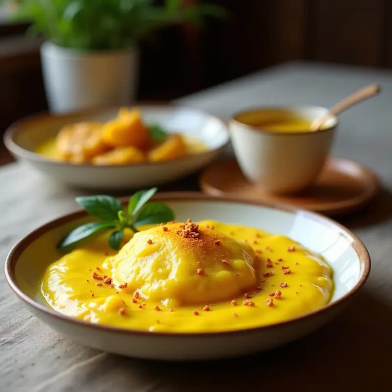 Panna Cotta de Cúrcuma y Miel: Postre Italiano Antiinflamatorio y Sin Horno
