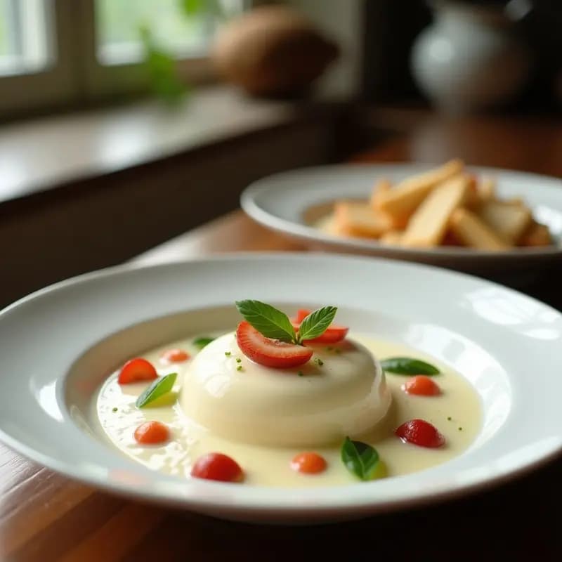 Panna Cotta Italiana con Coulis de Frambuesas y Semillas de Chía: Postre Sin Azúcar y Keto