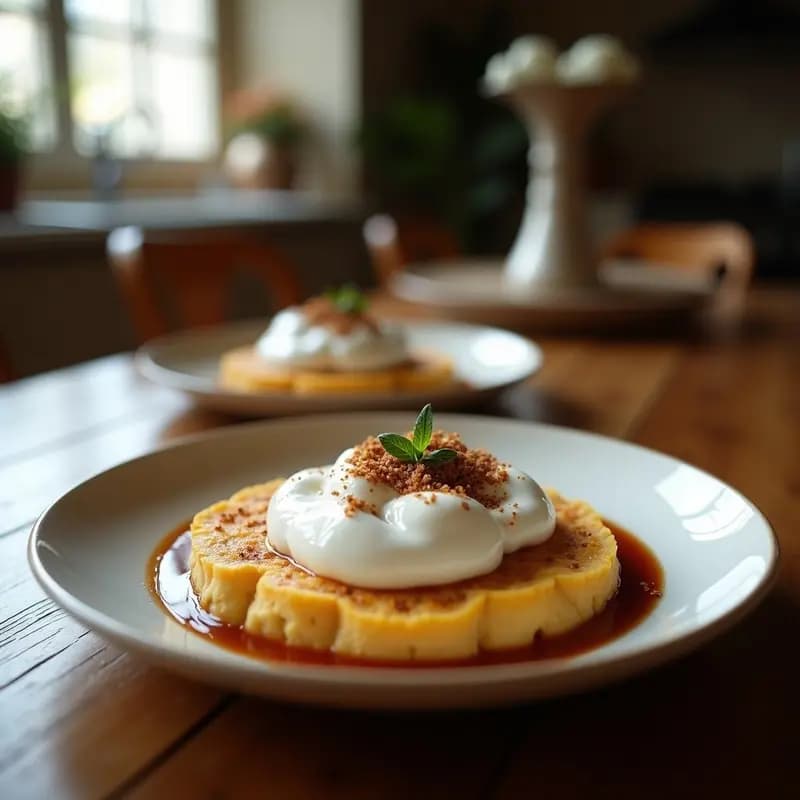 Panna Cotta de Té Chai y Cardamomo con Sirope de Arce: Postre Indio-Italiano