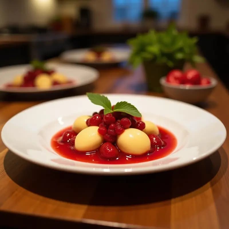 Pannecotti de Vainilla y Coulis de Frutos Rojos: Postre Italiano Sin Horno