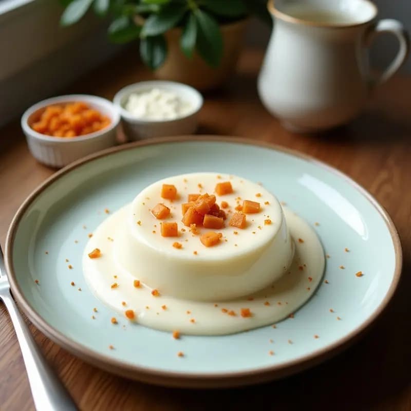 Panna Cotta Italiana de Vainilla y Frambuesas: Postre Cremoso Sin Horno
