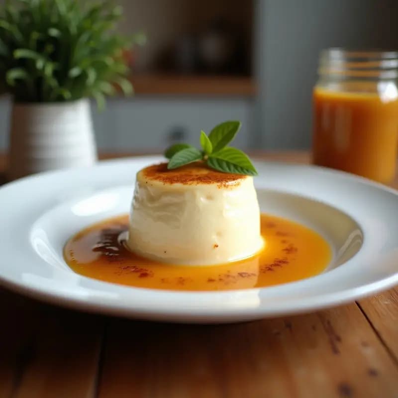 Panna Cotta de Vainilla y Coupe de Frutas Tropicales: Postre Italiano Sin Horno