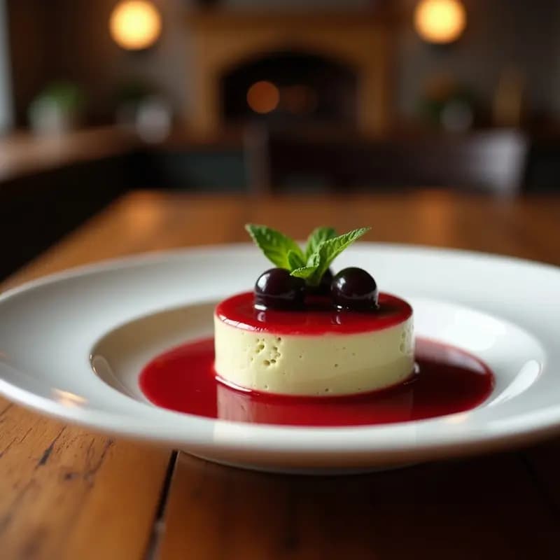 Pannacotta de Matcha con Coulis de Frutos Rojos: Postre Italiano Vegano y Sin Lactosa