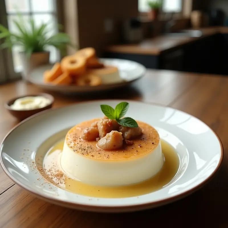Pannecotti de Coco y Mango con Salsa de Chile Habanero: Postre Italiano con Toque Mexicano