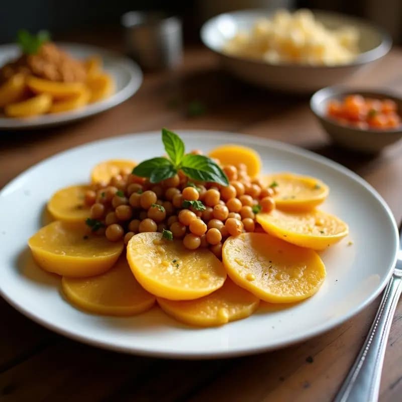 Panni Puri de Patata y Garbanzos: Aperitivo Indio Crujiente y Vegano