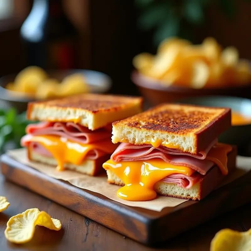 Panorama de Queso y Jamón York con Havanesa: El Sándwich Cubano Más Contundente