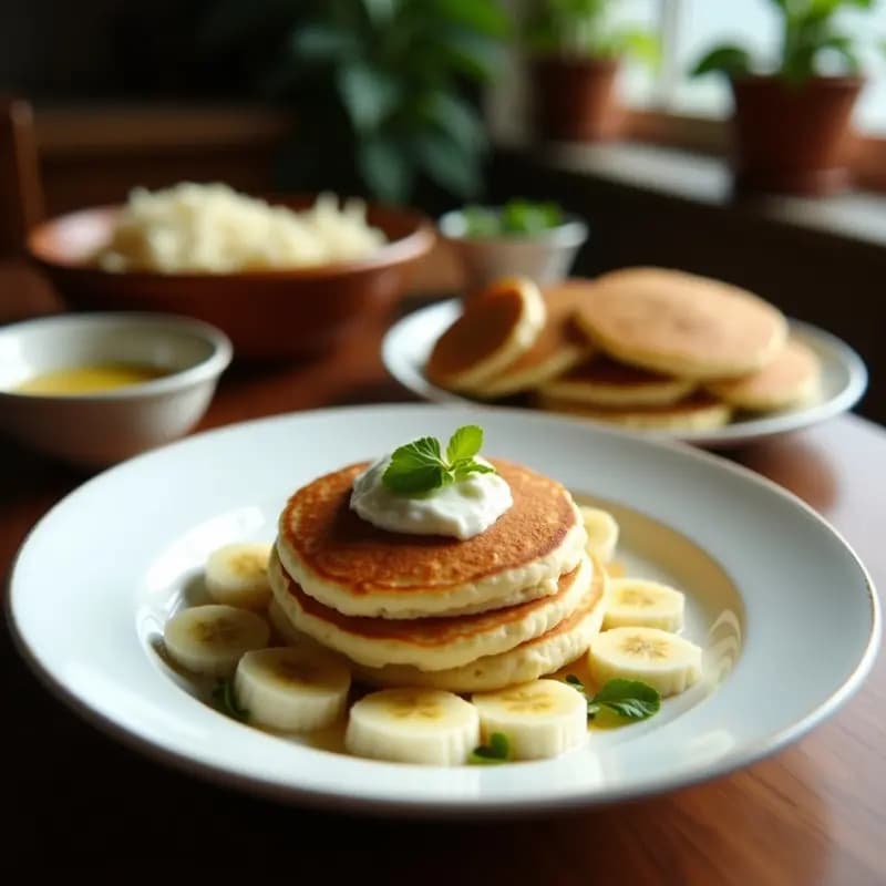 Panqueques de Arroz con Crema de Coco y Plátano: Desayuno Filipino Sin Gluten
