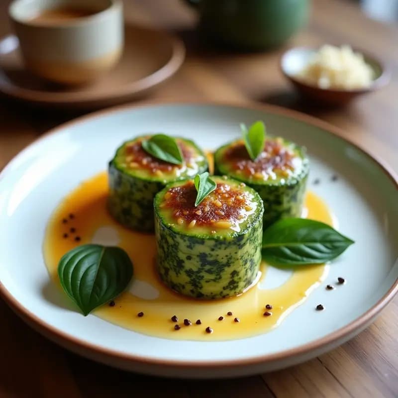 Panqueques de Arroz y Espirulina: Desayuno Japonés Verde y Energético