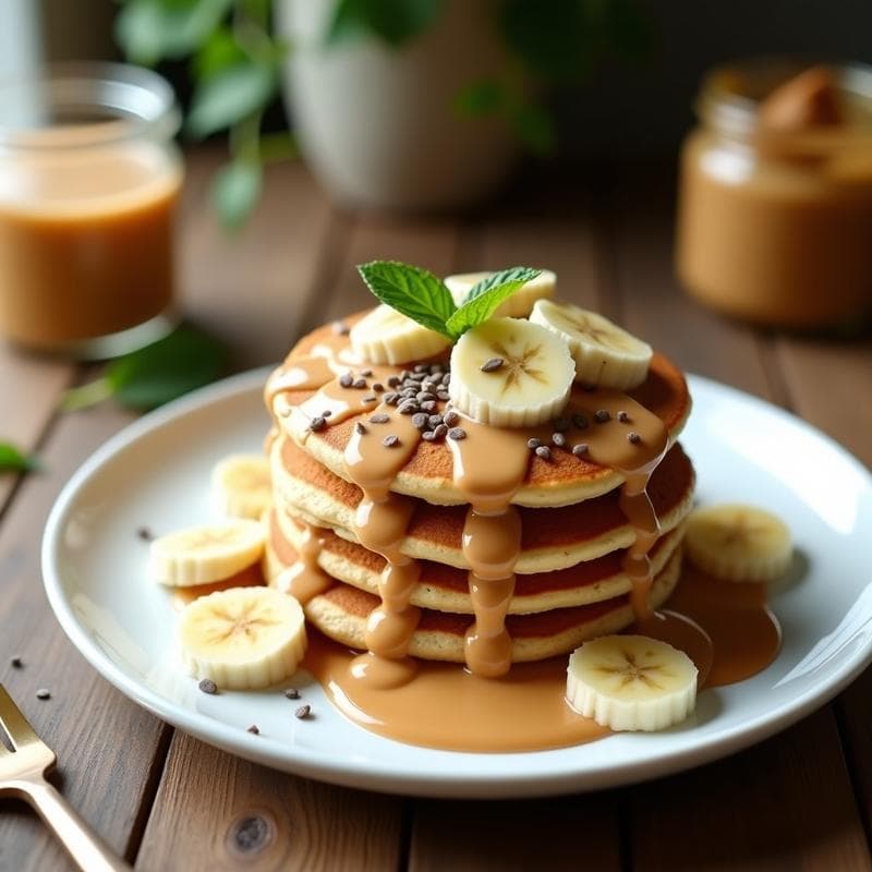 Panqueques de Avena y Proteína: Receta Fitness Sin Harina con Salsa de Cacahuete