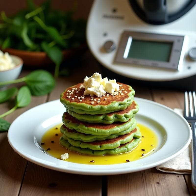 Panqueques de Espinaca y Queso Feta: Desayuno Sin Gluten en Thermomix
