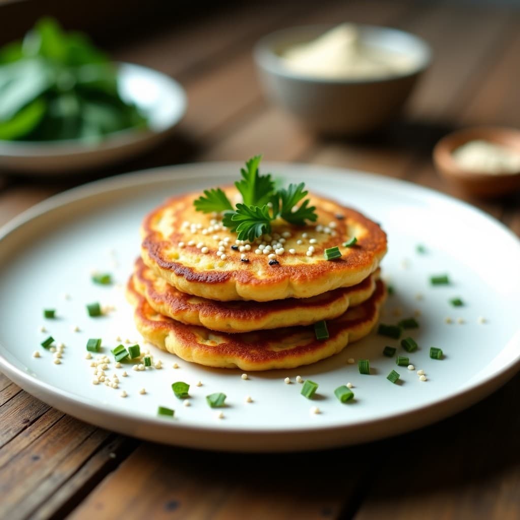 Panqueques de Garbanzo y Espinacas: Desayuno Vegano y Alta en Hierro en Thermomix