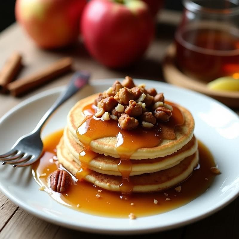 Panqueques de Harina de Guisante con Compota de Manzana Asada: Desayuno Francés Keto en Thermomix