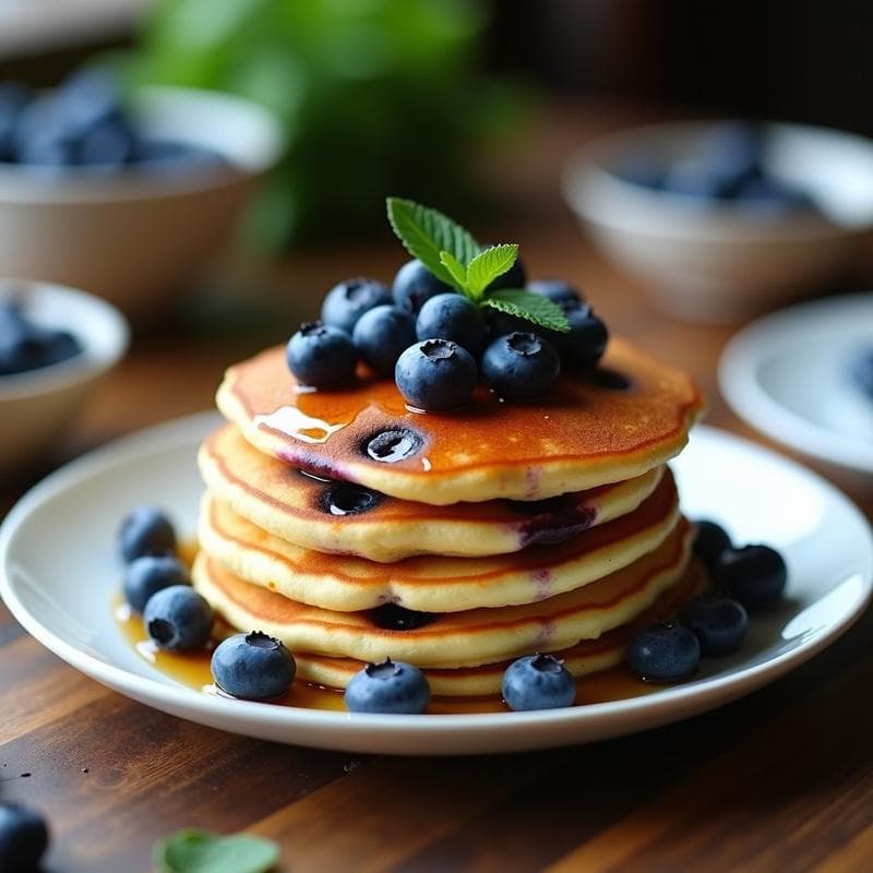 Panqueques de Harina de Almendra y Blueberries: Desayuno Keto sin Gluten en 5 Ingredientes