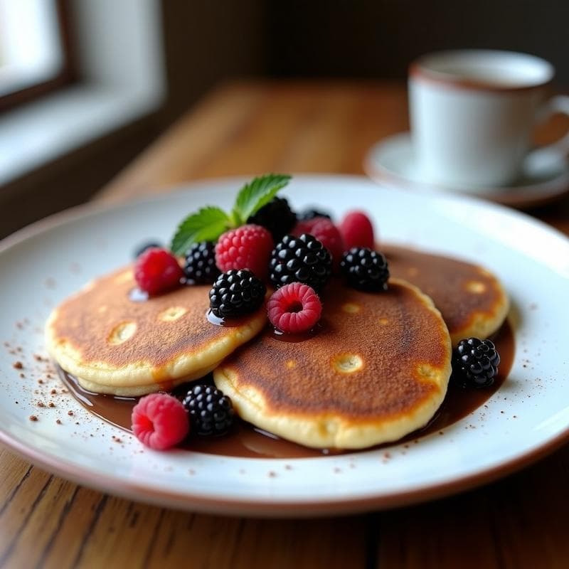 Panqueques de Harina de Castaña y Chocolate Negro: Desayuno Francés Sin Gluten y Sin Azúcar