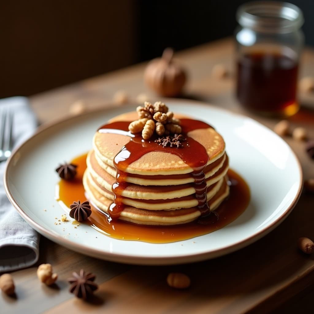 Panqueques de Harina de Cicerchia con Sirope de Dátil: Desayuno Italo-Español Sin Gluten