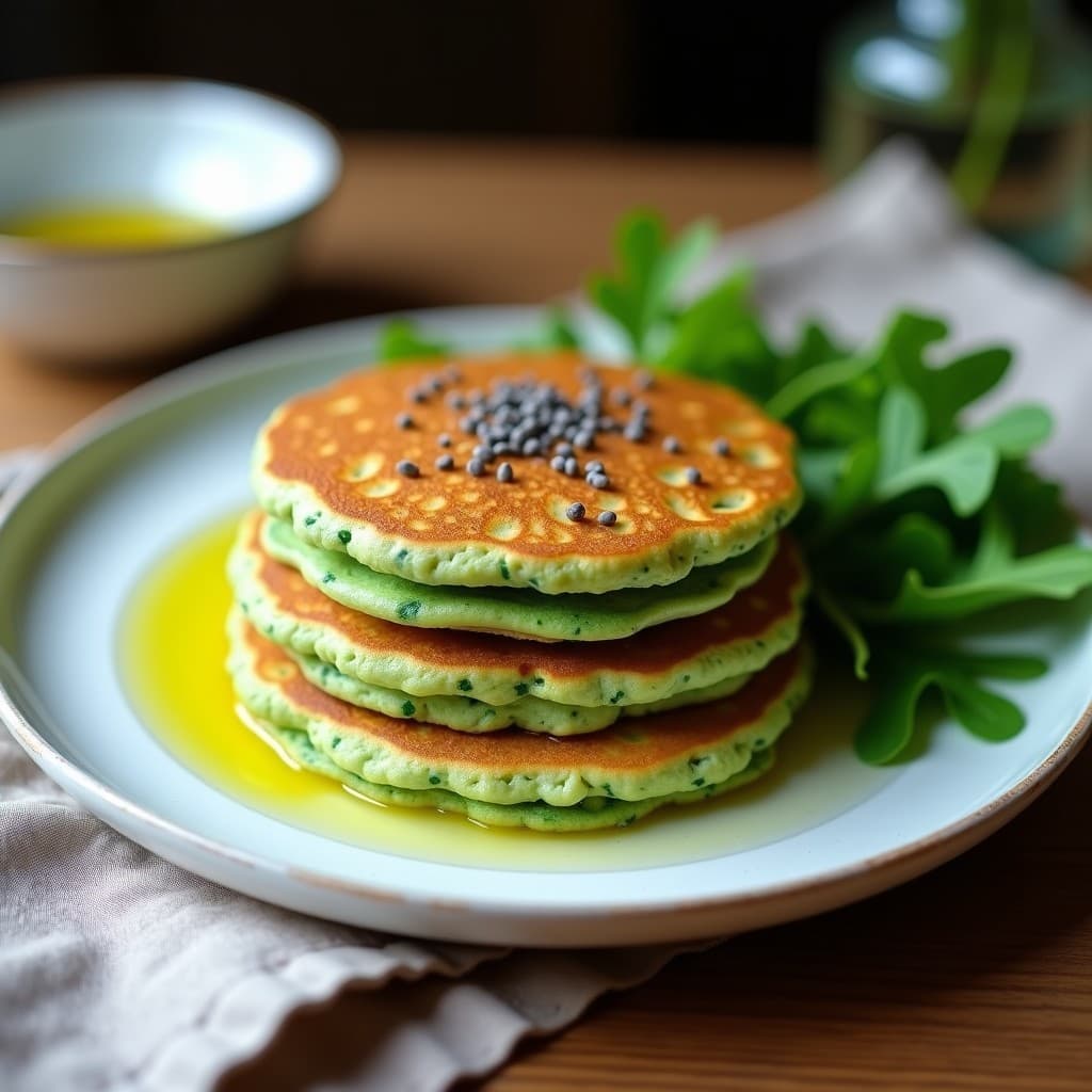 Panqueques de Harina de Guisante y Espinacas: Desayuno Keto Sin Harina y Alto en Hierro