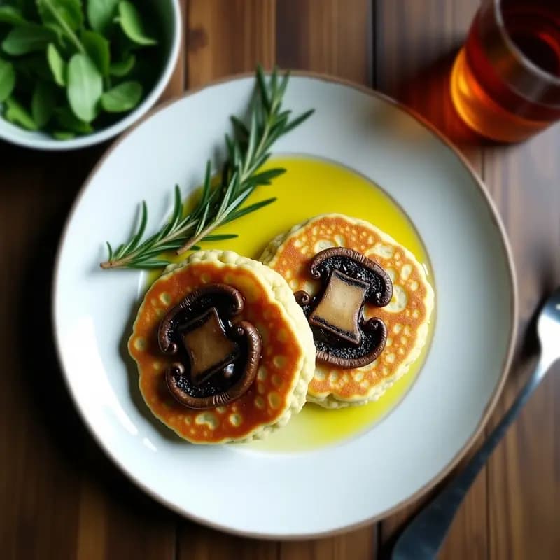 Panqueques de Harina de Guisante con Relleno de Champiñones Portobello: Receta Keto Sin Lactosa