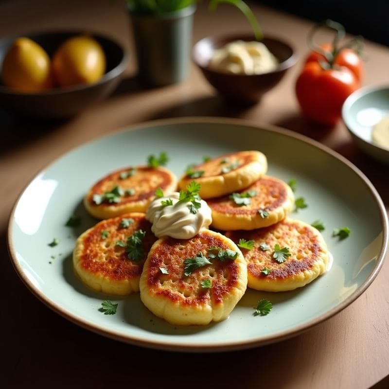 Panqueques de Harina de Lenteja con Crema de Tahini: Desayuno Sin Gluten y Rico en Hierro
