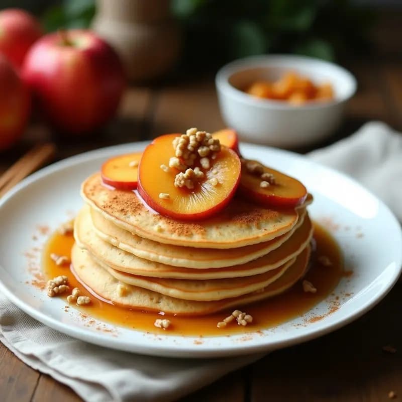 Panqueques Holandeses con Manzana Caramelizada y Canela: Desayuno Dulce Sin Azúcar