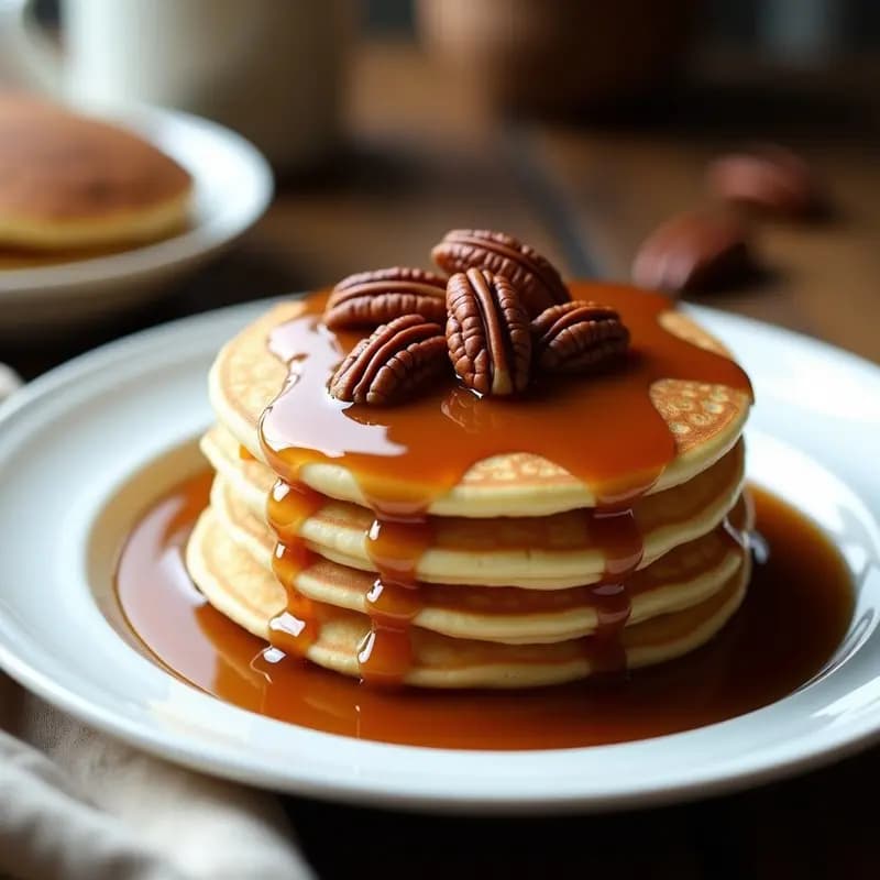 Panqueques Holandes con Stroop de Caramelo y Nueces: Desayuno Dulce en 15 Minutos