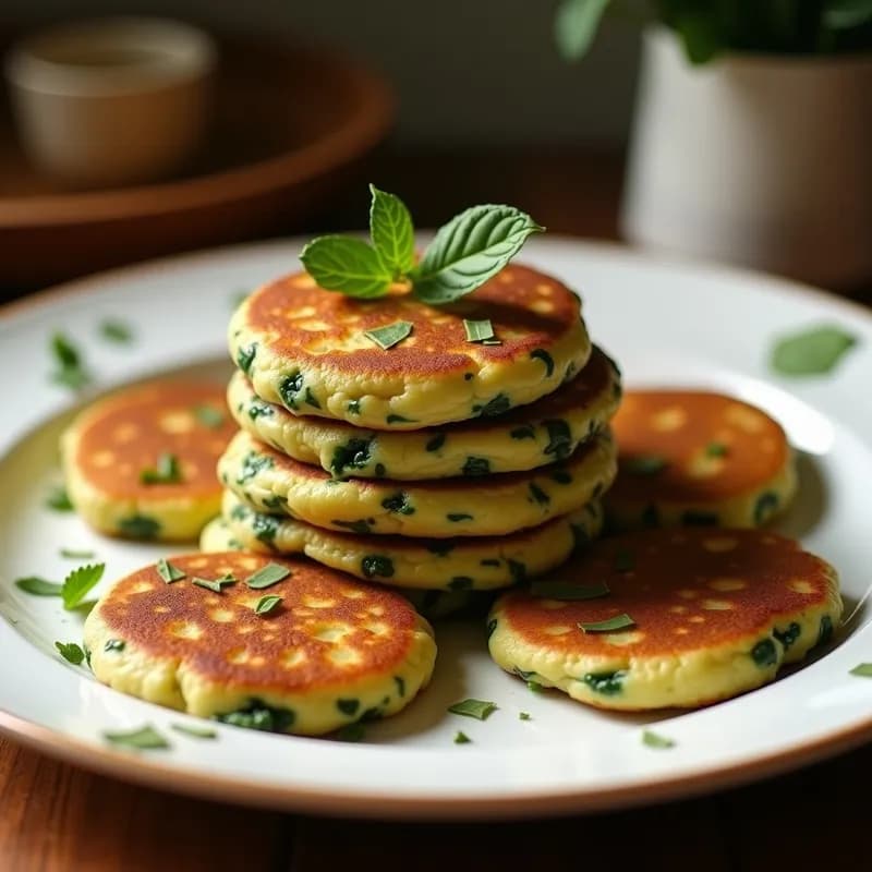 Panqueques de Espinacas y Queso Feta: Receta Proteica Sin Harina y en 20 Minutos