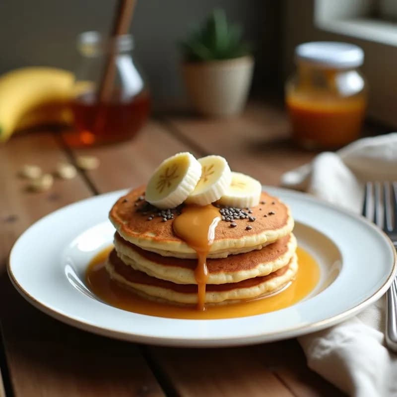 Panqueques Proteicos de Avena y Plátano: Receta Sin Harina y en 15 Minutos