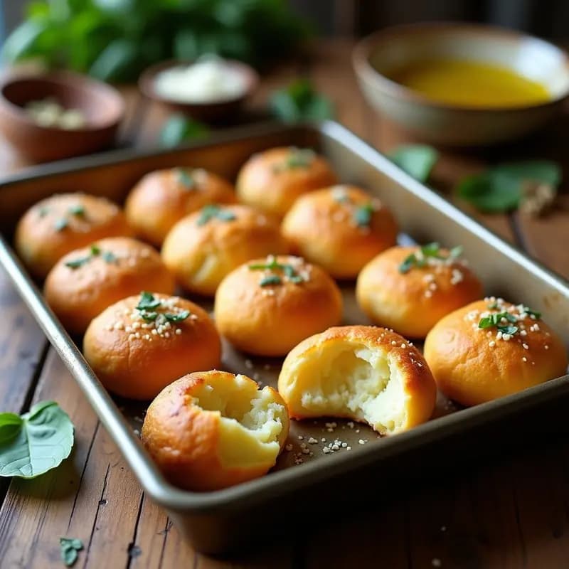 Pão de Queijo Brasileño con Queso Parmesano: Aperitivo Sin Gluten y Esponjoso