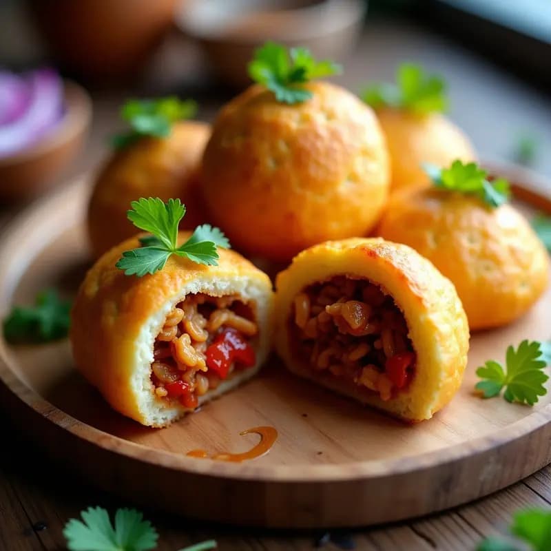 Pao de Queijo con Relleno de Pulled Jackfruit: Receta Brasileña Vegana en Airfryer