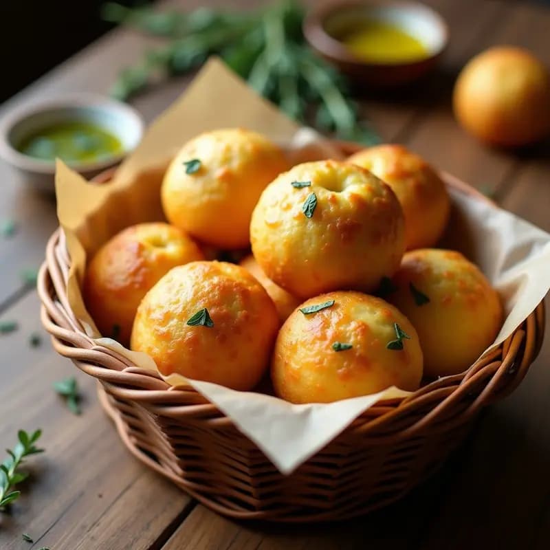 Pao de Queijo Brasileño con Queso Vegano y Orégano: Receta Sin Gluten en Airfryer