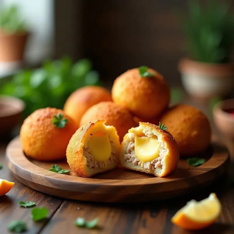 Pao de Queijo Recheado com Frango e Catupiry: Receta Brasilera Sin Gluten en Airfryer