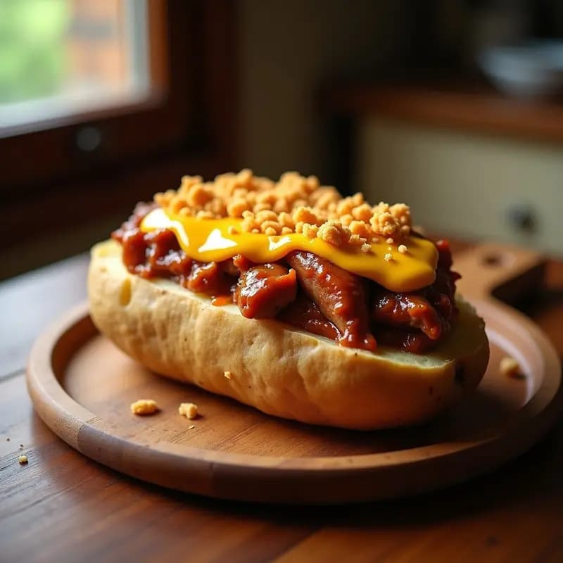 Papa Asada Gigante Rellena de Pulled Pork y Queso Gouda: Receta para Amantes de la Carne