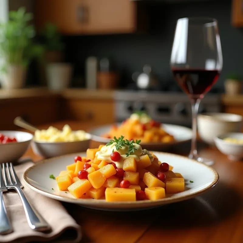 Papa a la Brava con Chorizo, Queso Cheddar y Alioli Trufado: Receta Española de Comida Callejera Gourmet