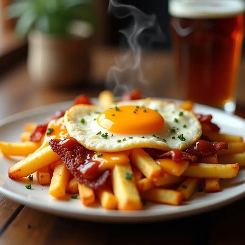 Papa a la Francesa con Queso, Tocino y Huevo Frito: El Desayuno que Te Dejará Sin Palabras