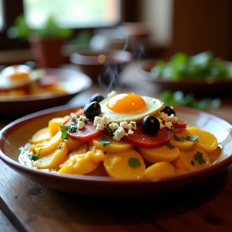 Papa a la Huancaína con Chorizo y Queso Azul: Receta Peruana Fusion y Decadente